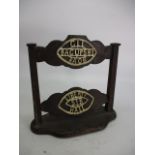Vintage wooden Buffalo stand.