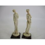 1987 pair of Florence capodimonte figurines.