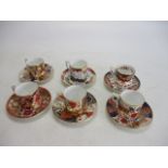 Royal Crown Derby imari ""The curators collection"" set of 6 coffee cups and saucers.