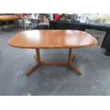 Mid century teak table & 6 chairs, by Benny Linden.