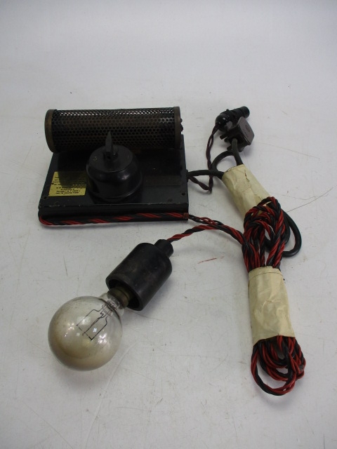 Vintage ""Edison"" pointalite resistance lamp & switch early 20th century.