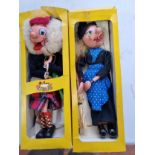 Vintage boxed Pelham Puppets Mr Macboozle and Wicked Witch