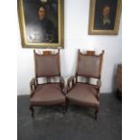 Pair of Arts and Crafts chairs