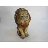 Large antique chalk lion figurine 43cm tall