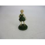 Art Deco Hula hoop girl on plinth figurine.