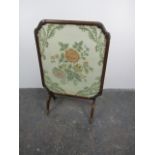 Early 20th century fire screen/tilt top table, H85 x L54, size for fire stand.
