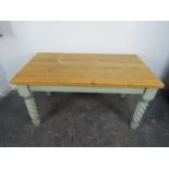 20th century pine coffee table.