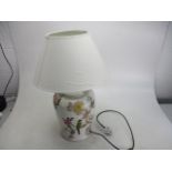 Large coach house lovely parakeet detailed table lamp.