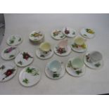 Selection vintage of Paragon Harry Wheatcroft cups and saucers