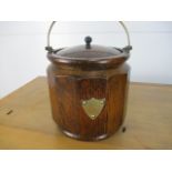 Vintage oak tea caddy