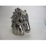 Large metal look horse head/bust 17 inch tall.