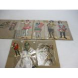 Quantity of Victorian scraps crafting to include William the conqueror, Cromwell, George V,