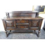 Victorian oak sideboard with haberdashery drawers
