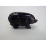 Vintage Feldspar pig 7cm long