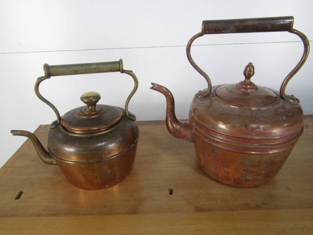 Pair of vintage copper kettles - Image 3 of 3