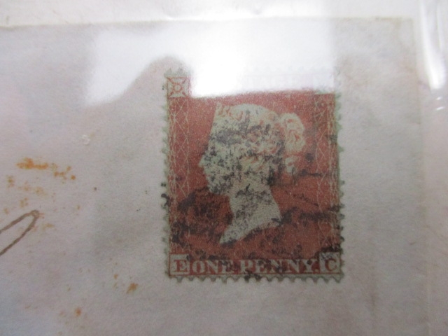 SG 17 on cover 1d red 1854 perf 16, Cat £60. - Image 2 of 2