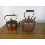 Pair of vintage copper kettles