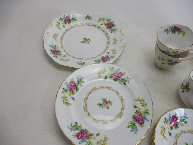 Royal Chelsea bone China teacups/saucers, side plates etc. - Image 4 of 4
