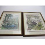 Pair of Judy Boyes limited edition prints, "puddles in Patterdale" 790/850 & "Spring in