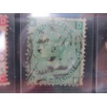 SG 117 1 shilling green plate 4 1867, £65.