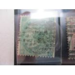 SG117 18657 1 shilling green plate 4, Cat £65.