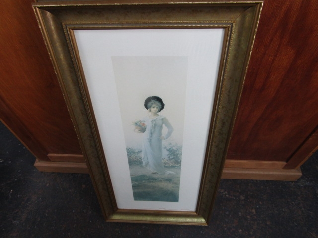 Large gilt framed print