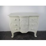 20th century French style wooden cupboard and drawers. H80 x W40 x L90.