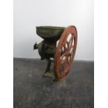 Vintage cast iron "Bentall" hopper & grinder. H51 x L47 x W41cms. Bentall & Co, Heybridge, made in