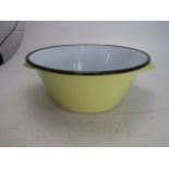 Large vintage enamel mixing bowl 38cm diameter