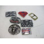 Mixed lot of belt buckles.