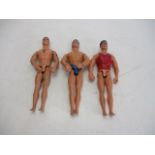 Set of 3 vintage action men.