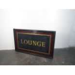 Large Metal "Lounge" Pub Sign L114 x H70