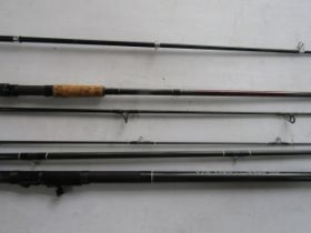 3 fishing rods and chair Silstar ET 3801-360 Silstar SP60 3572-300 and a telescopic rod