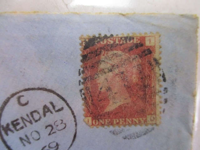 SG 43 on cover front 1d red plate 122. - Image 2 of 2