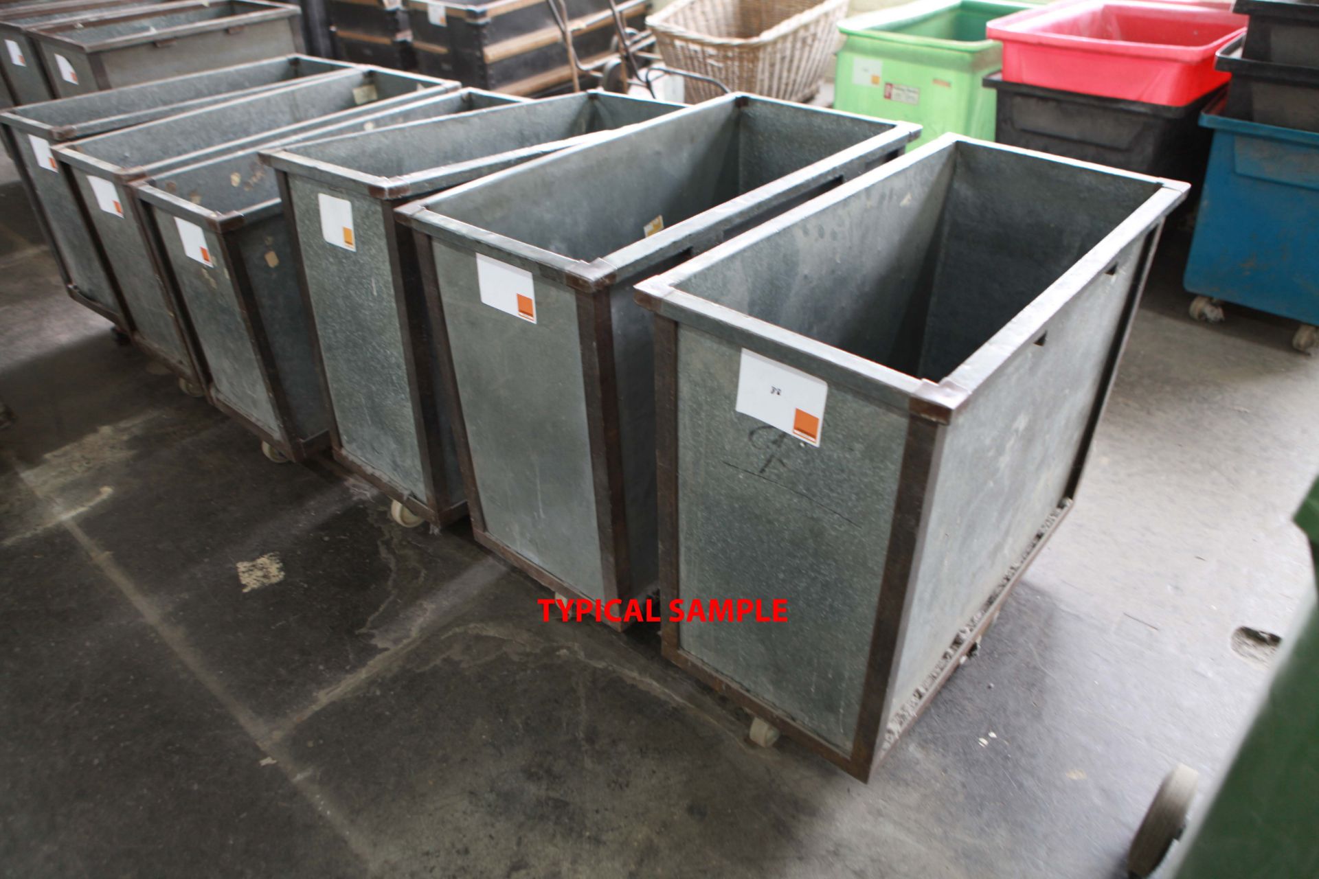 5 Narrow Galvanised Doffing Carts