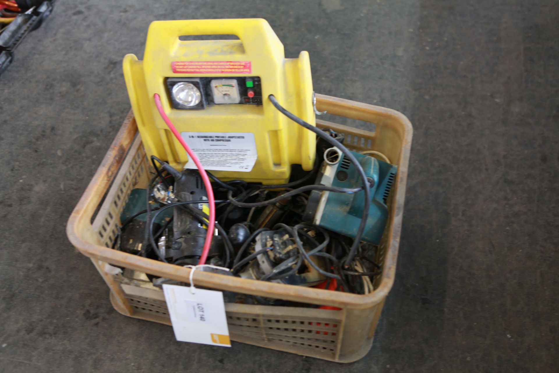 Box of non working electric hand tools and parts