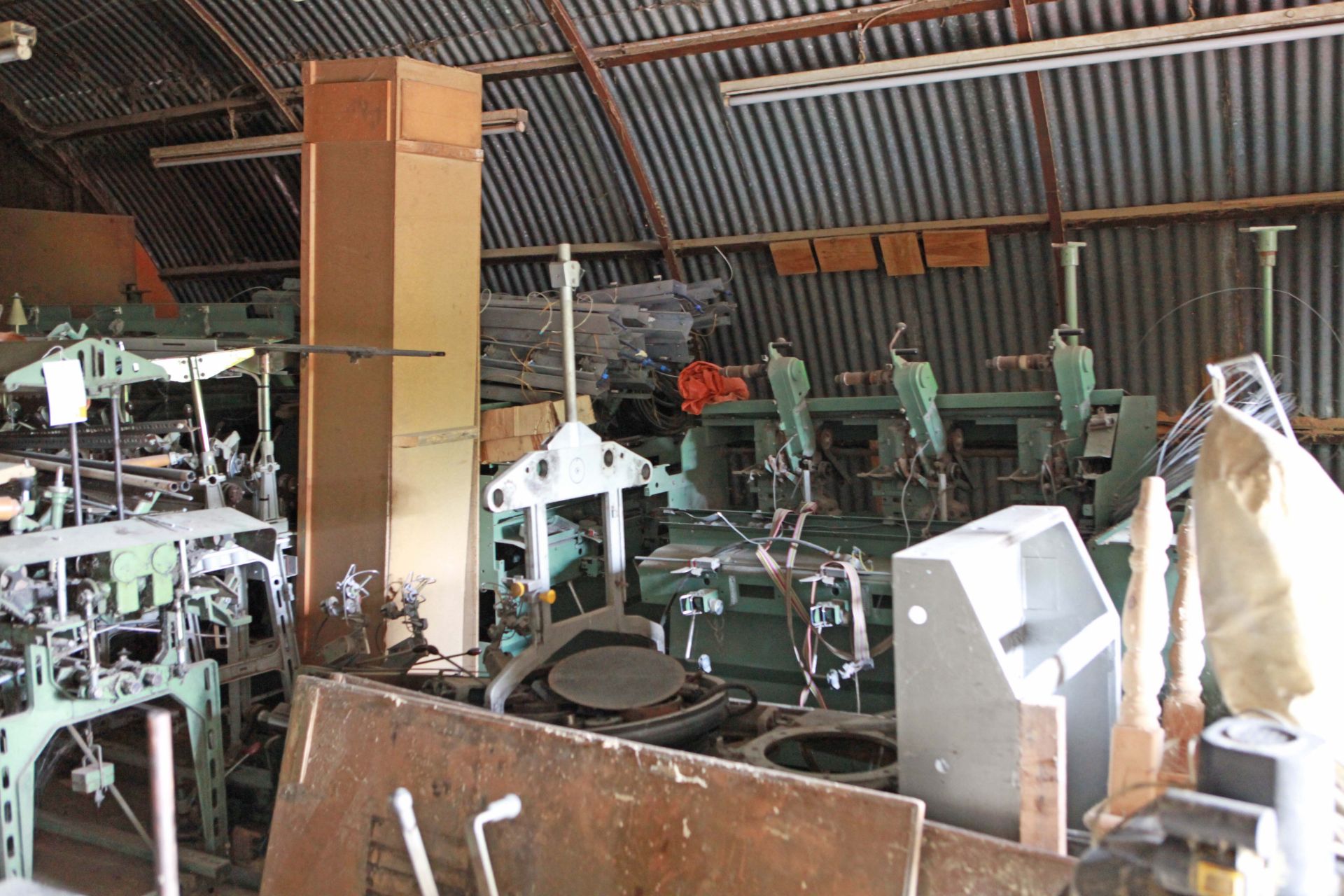 Large quantity of textile Machine Parts in 2 sheds - Image 2 of 4