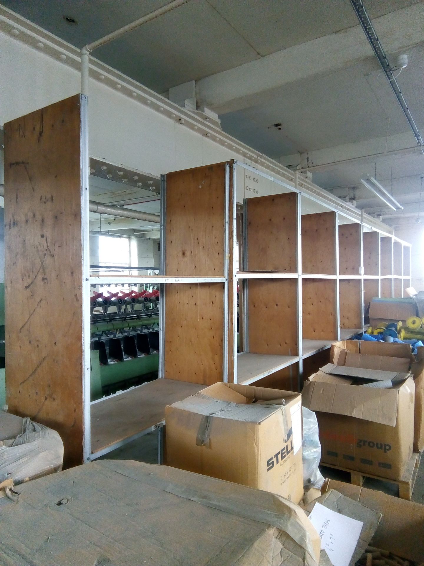 8 Bays of steel framed shelving