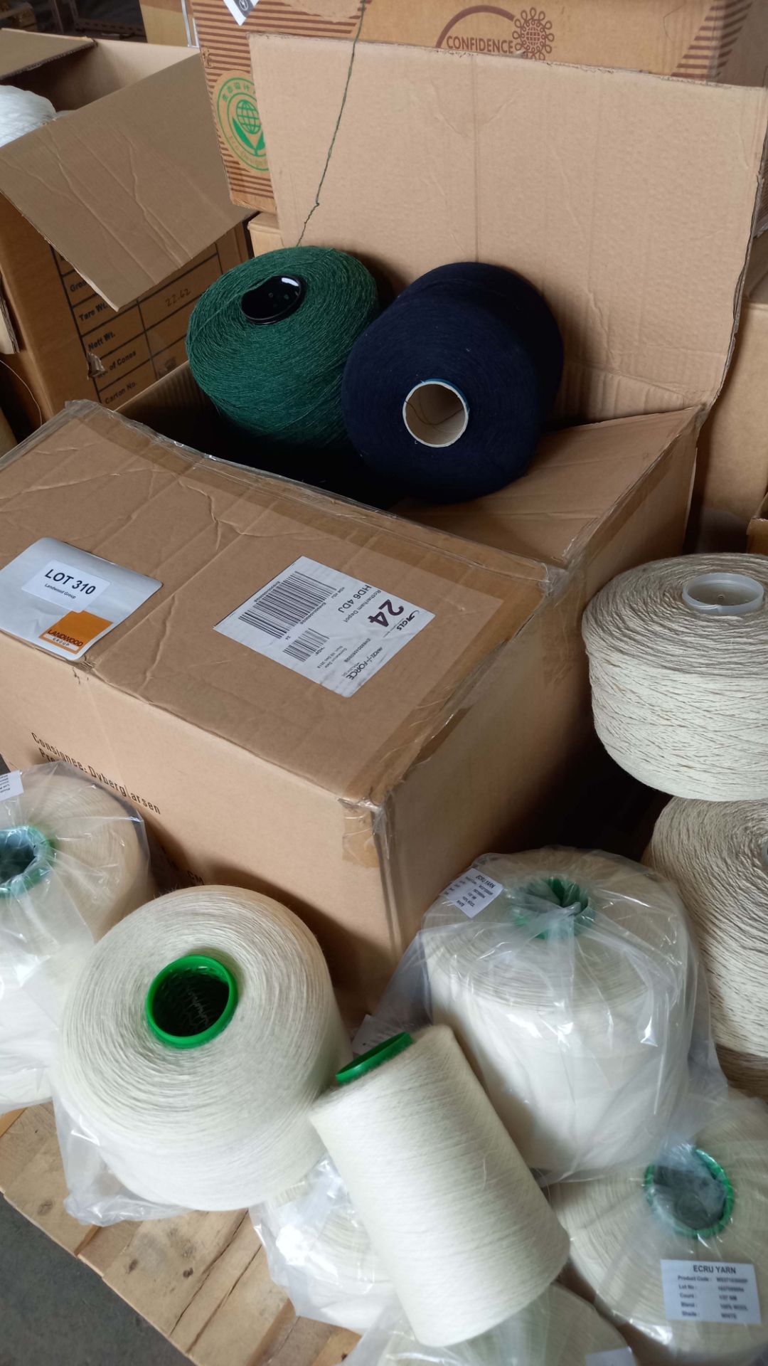 Pallet of textile yarns 100% wool mixed colours - Image 2 of 2