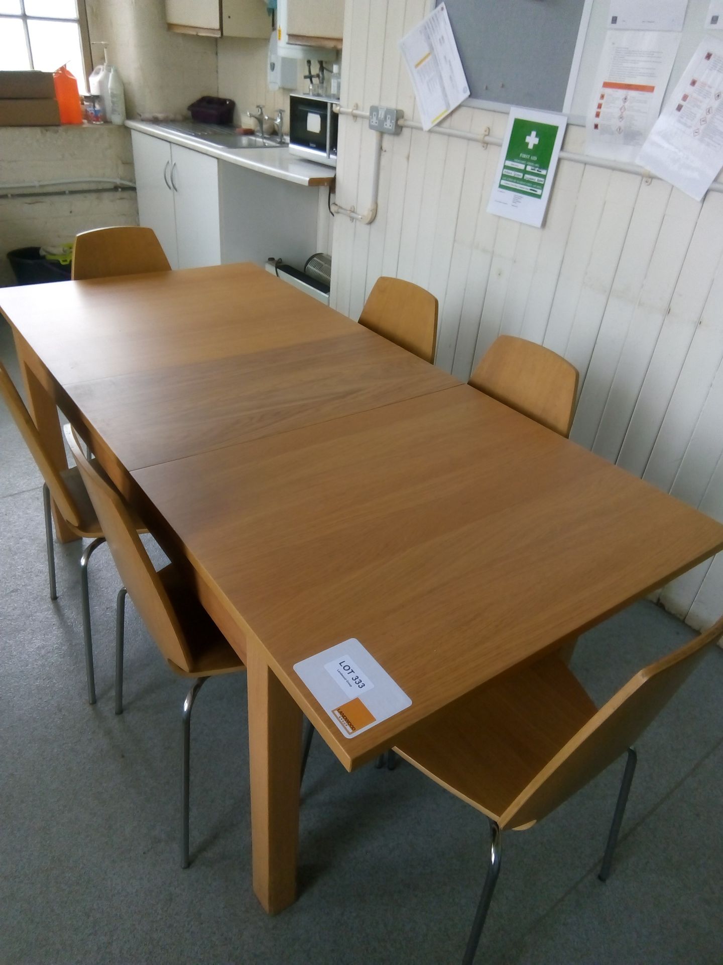 2 Canteen Tables and 12 chairs