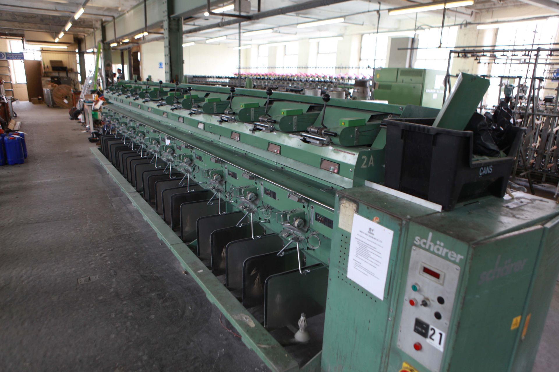 SCHARER textile winder 2 fold Sn 84050 12 spindle