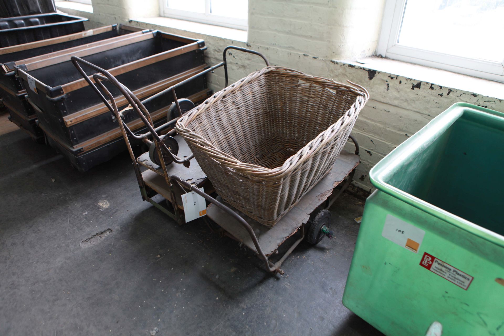 3 Cart Frames & Wicker Basket