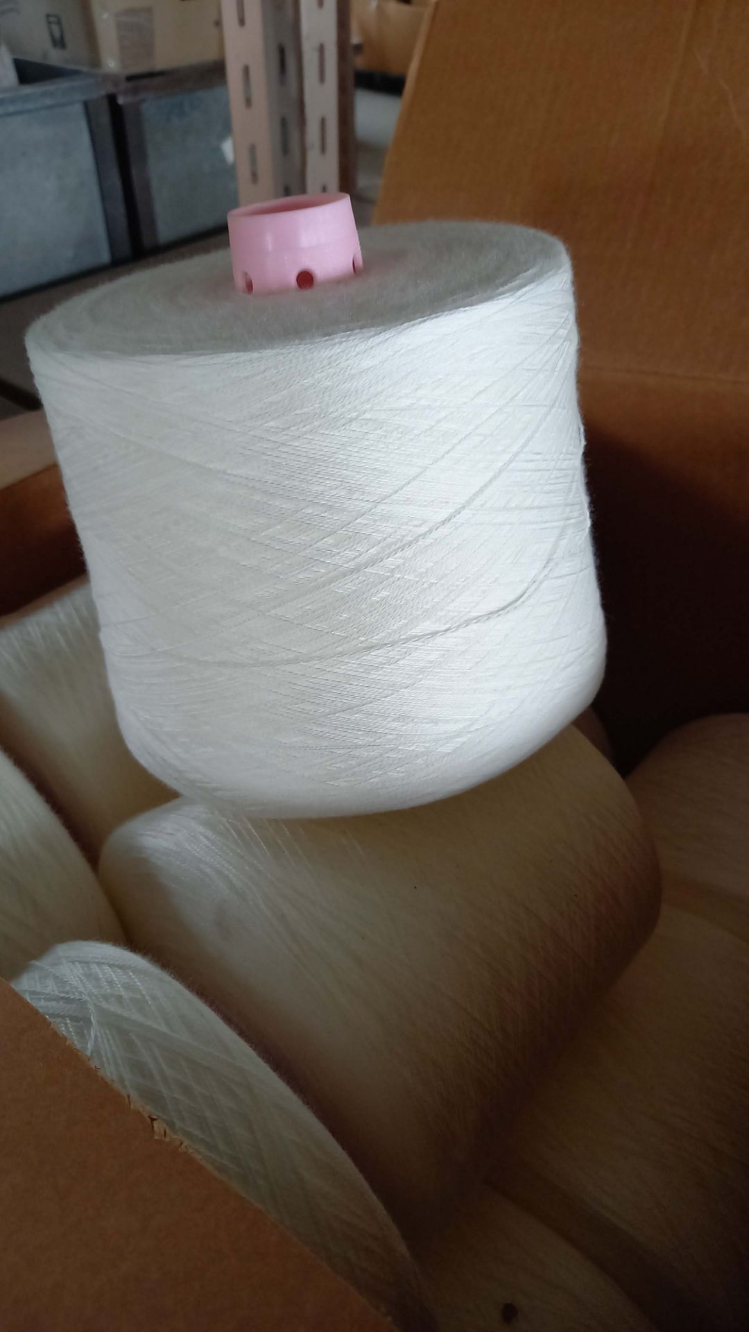 4 Cartons of textile yarns 2/20 white Draylon Acrylic - Image 2 of 2