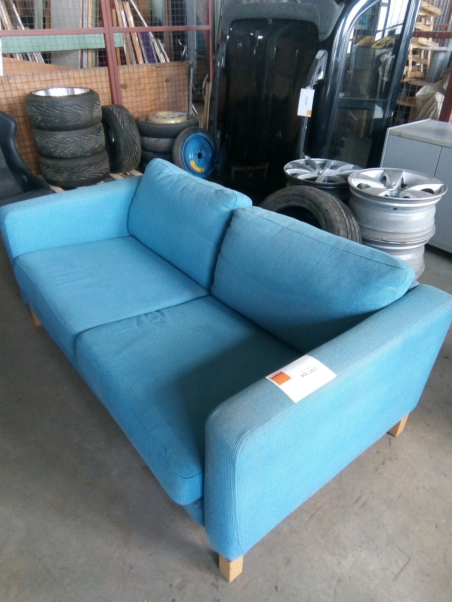 Two Seater Settee in Blue