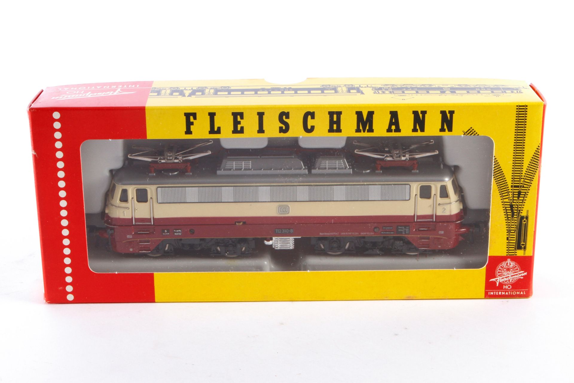 Fleischmann E-Lok ”112 310-8” 4336, S H0, creme/rot, Originalkarton, Z 2