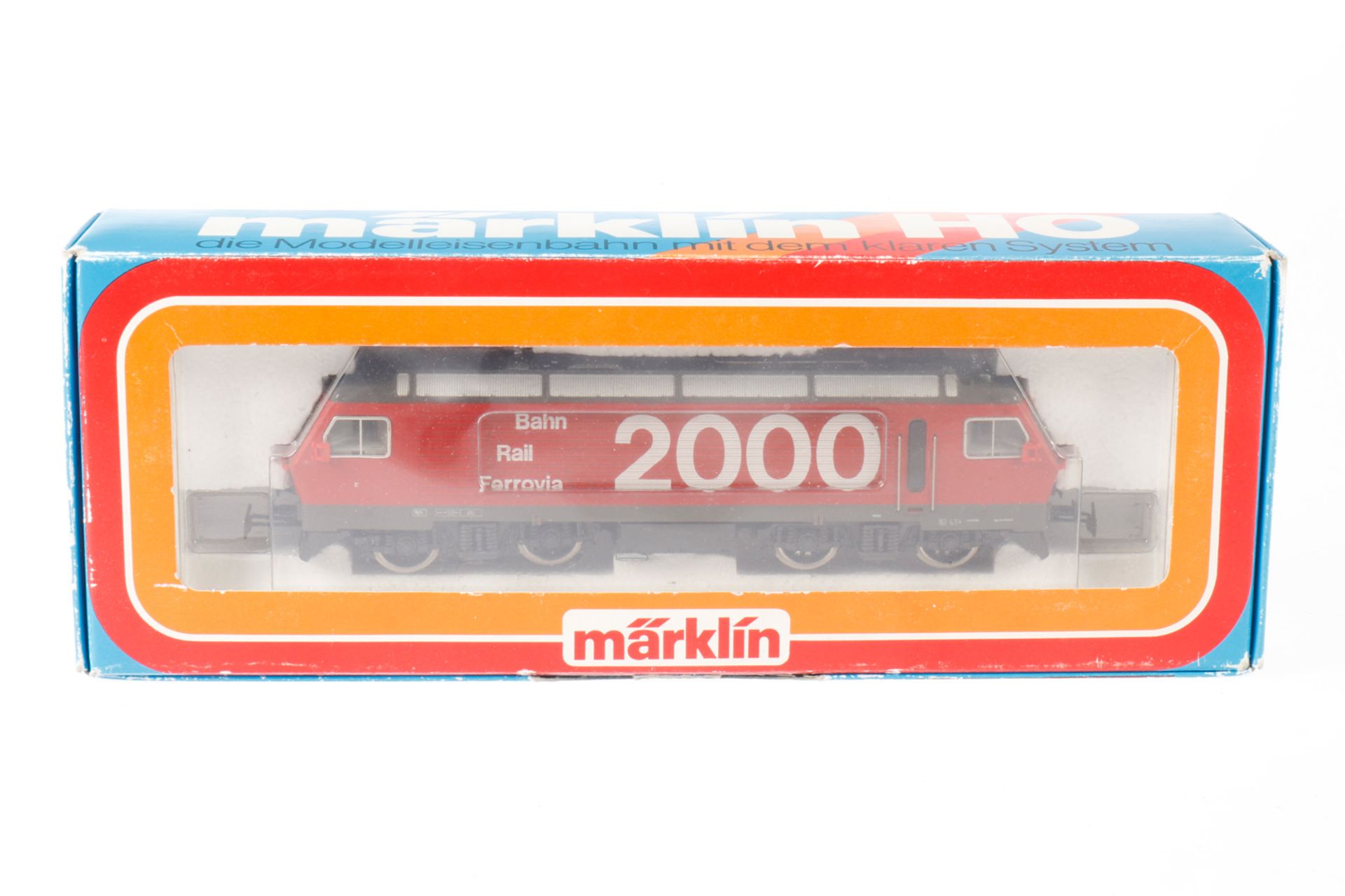 Märklin E-Lok ”2000” 3330, S H0, rot/grau, Alterungsspuren, Originalkarton, sonst noch Z 2