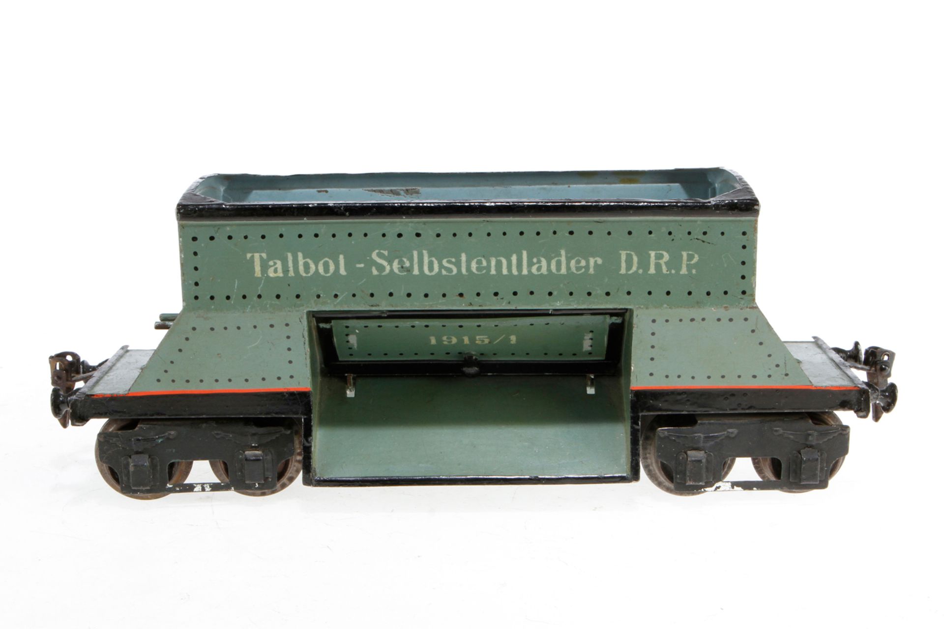 Märklin Talbot-Selbstentlader 1915, S 1, uralt, handlackiert, Schwarzbereiche teilweise