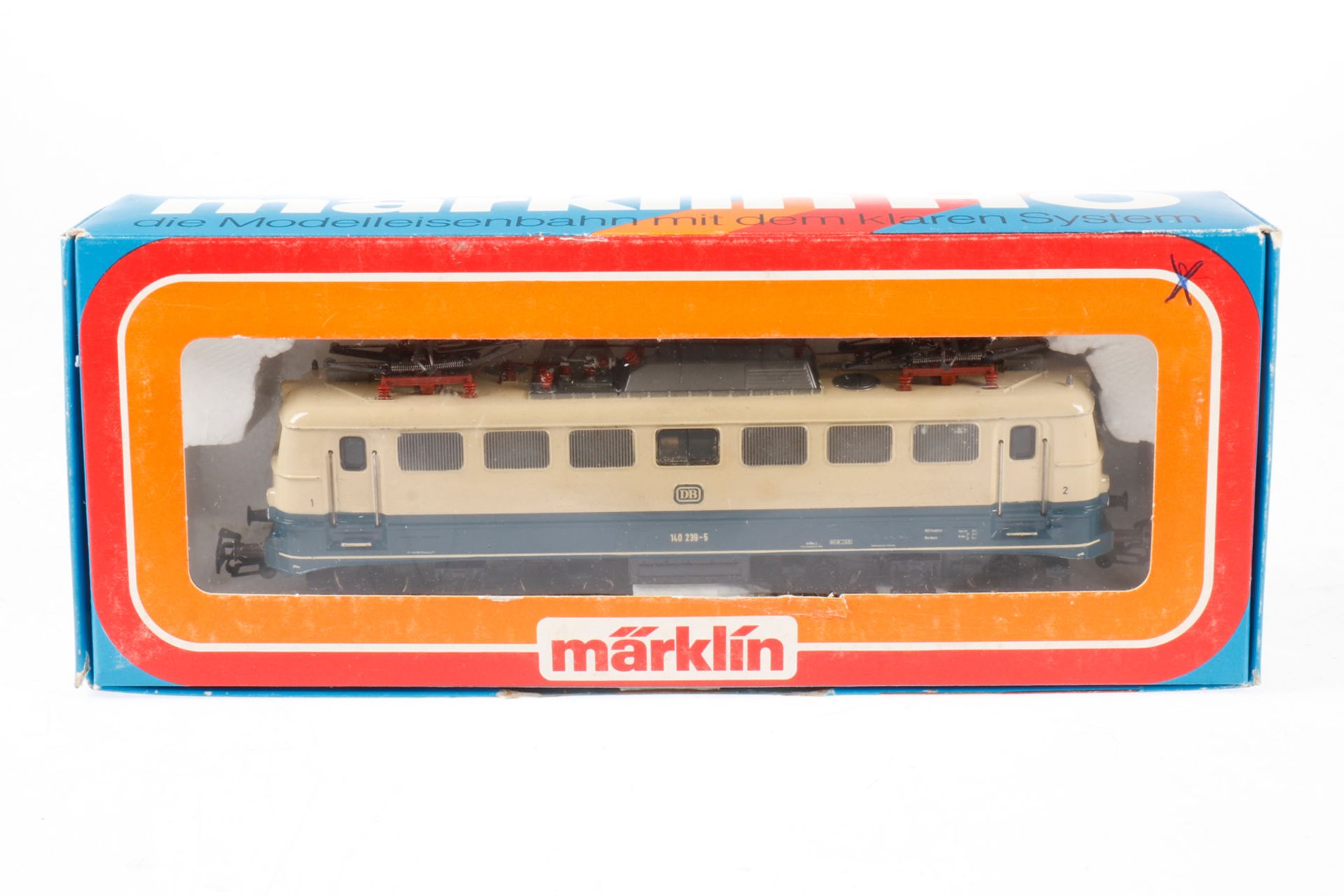 Märklin E-Lok ”140 239-5” 3156, S H0, creme/türkis, Alterungsspuren, Originalkarton, sonst noch Z 2
