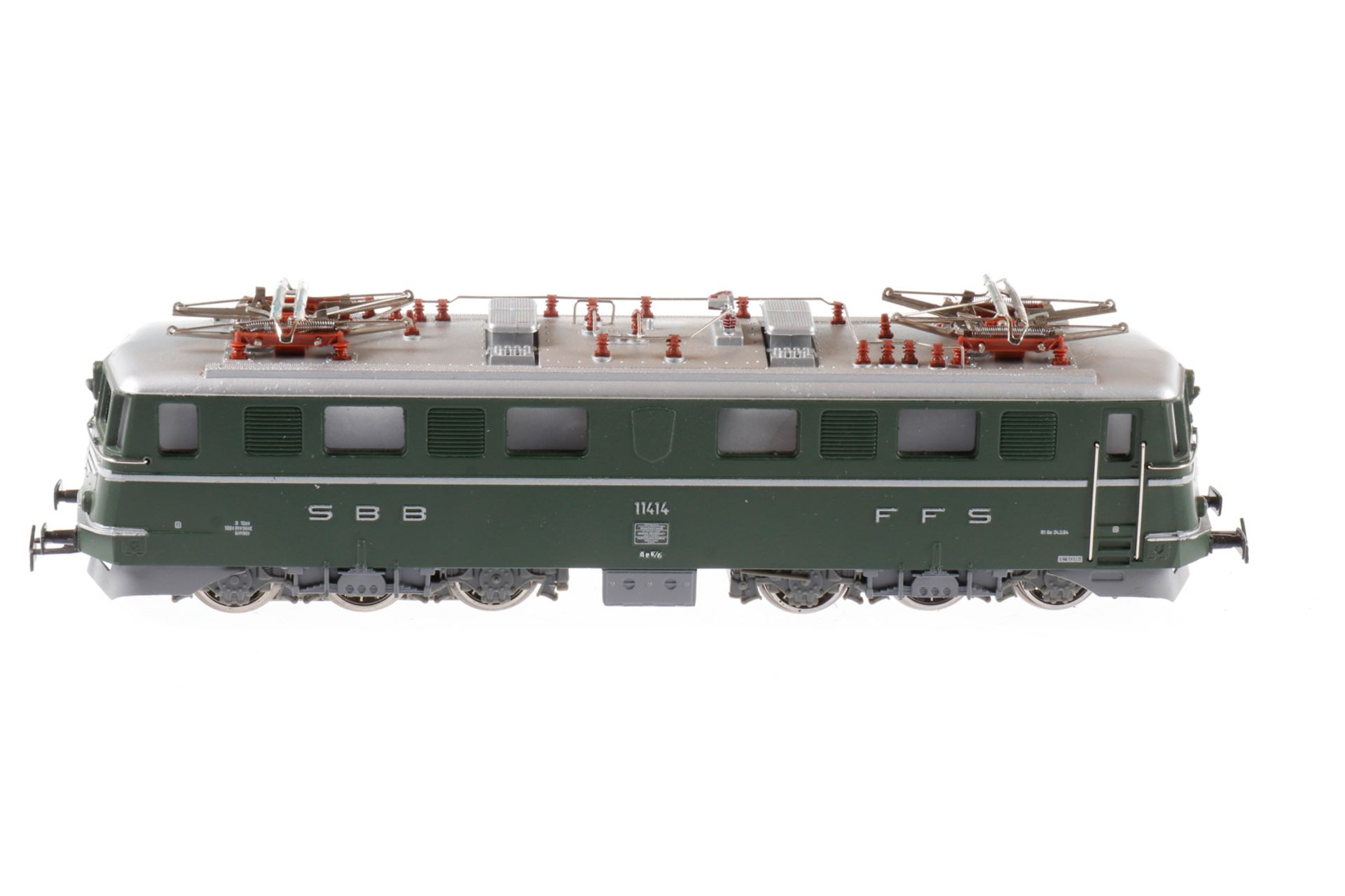 Märklin E-Lok ”11414” 3050, S H0, grün, Alterungsspuren, Originalkarton, sonst noch Z 2