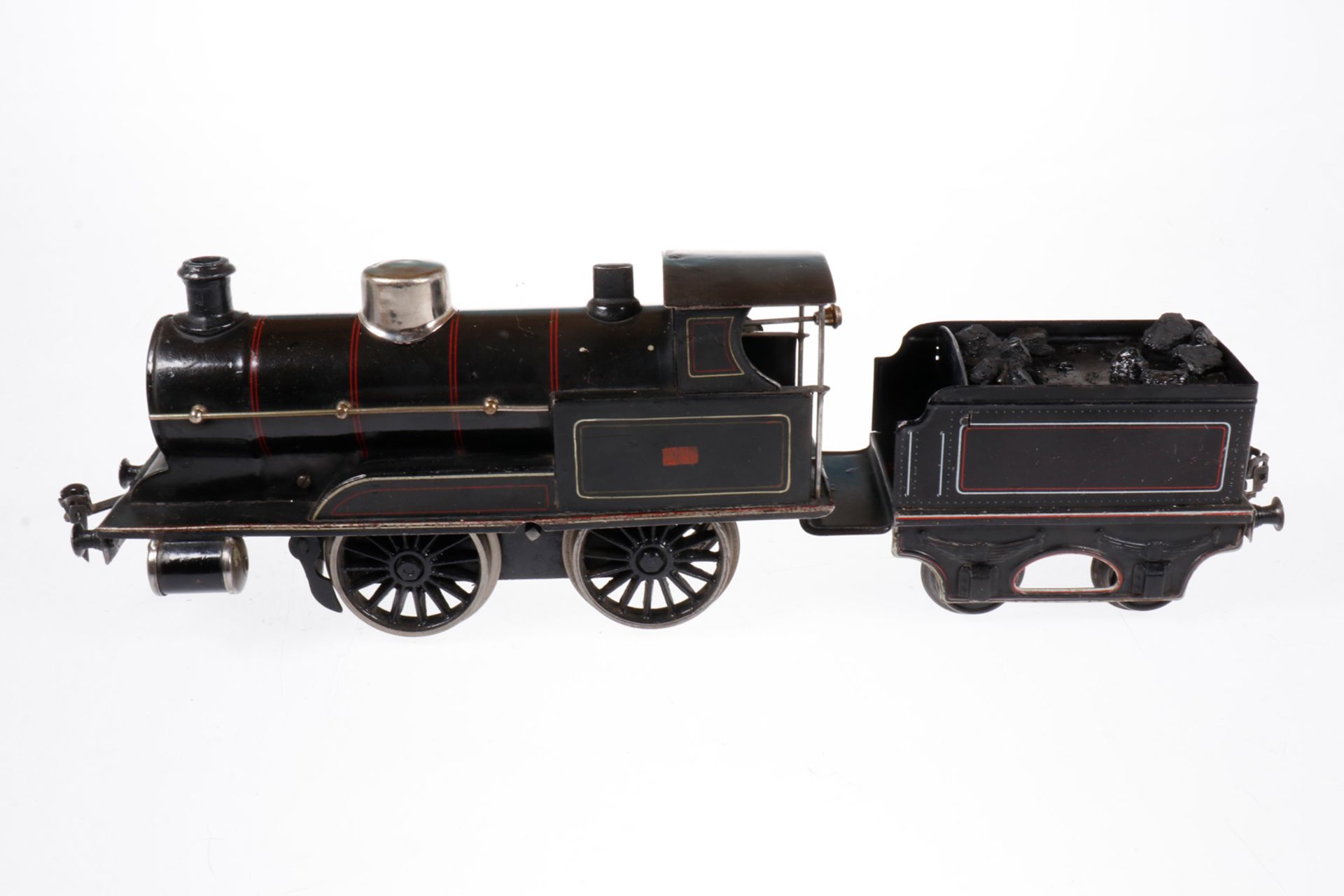 Märklin B-Dampflok, S 1, schwarz, mit Tender, Uhrwerkfeder fehlt, Z 4